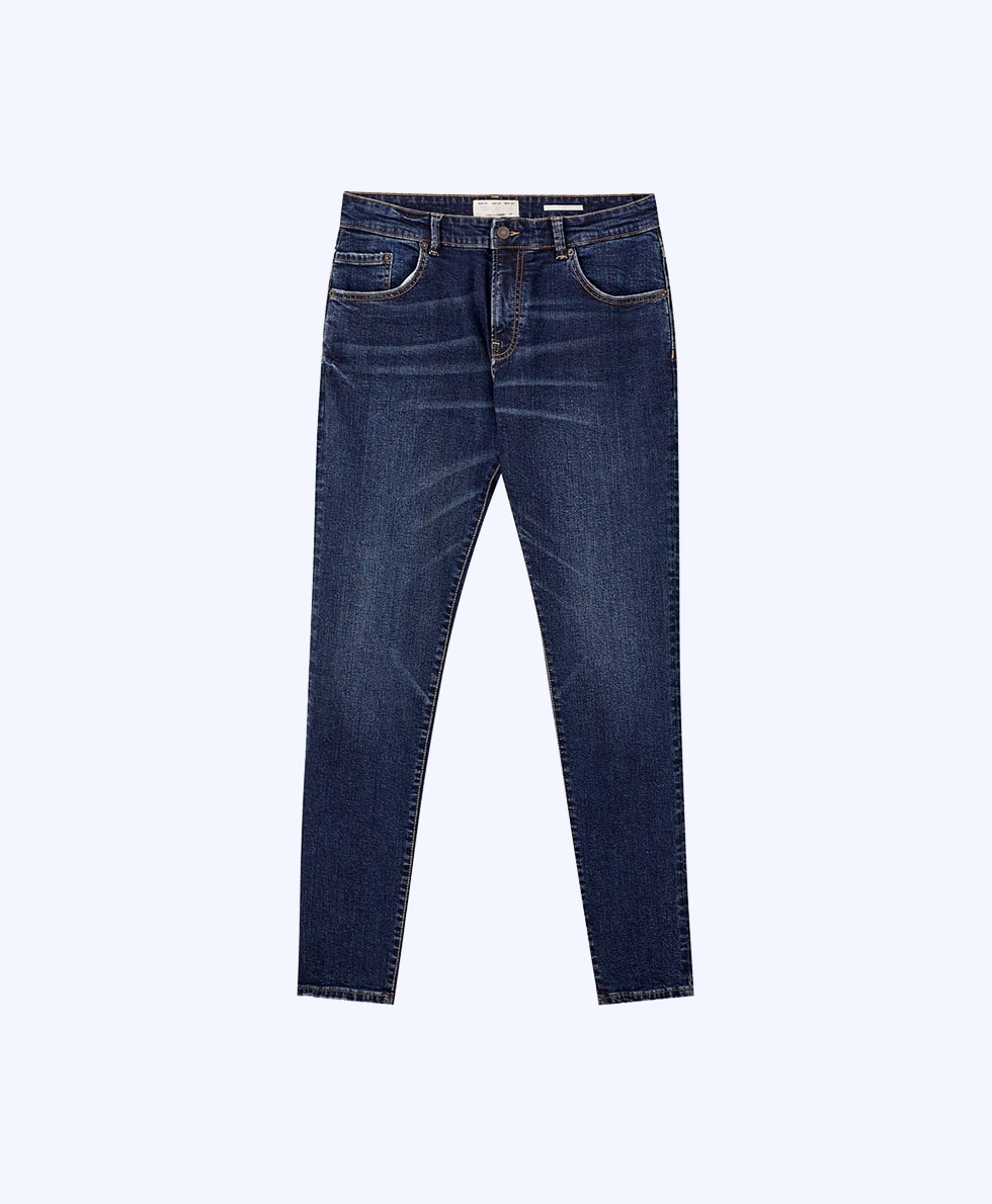Men’s Slim Fit Dark Blue Denim Jeans